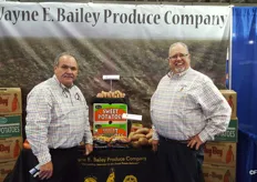 George Wooten (left) and Ronnie Mercer (right) of Wayne E. Bailey Produce. North Carolina growers are still recovering from the hurricanes that passed over.